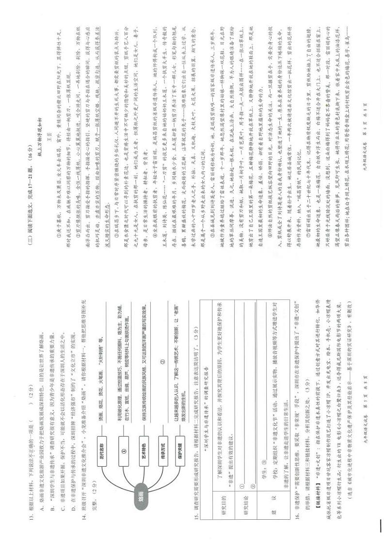 广东省深圳市龙华区2021-2022学年九年级下学期调研测试（二模）语文试题03