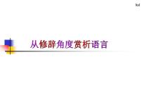 2022年中考语文二轮专题复习：从修辞角度赏析语言（共19张PPT）