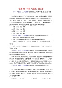 专题03：词语（成语）的运用（考点训练）-2021-2022学年八年级语文下学期期末复习考点梳理与训练（广东专用）