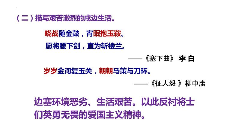 2022年中考语文三轮复习专项：诗歌鉴赏之边塞诗和闺怨诗  课件04