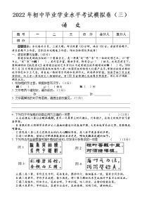 2022年湖南省怀化市新晃侗族自治县初中毕业学业水平考试模拟（三）语文试题(word版含答案)