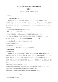 2022学年七年级语文下学期期末模拟卷（南京）（原卷+解析）