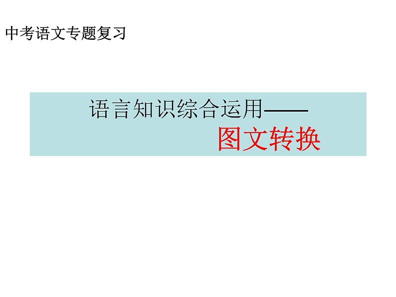 中考语文复习专题_图表转换第1页