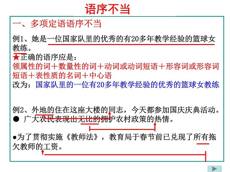 2022年中考语文二轮专题复习：病句辨析与修改之语序不当、搭配不当课件（29张PPT）第2页