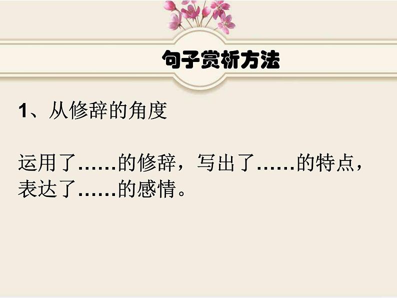 中考记叙文复习专项：句子赏析  课件第7页