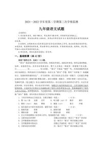 2022年山东省济宁市金乡县中考三模语文试题(含答案)