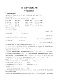 2022年辽宁省大连市普兰店区中考三模语文试题(含答案)