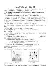 2022年浙江省舟山市中考语文试卷(word版含答案)