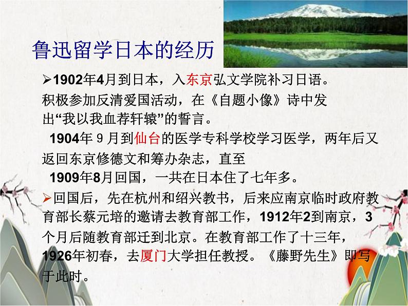 人教部编版语文八年级上册 第二单元 6藤野先生 课件第8页