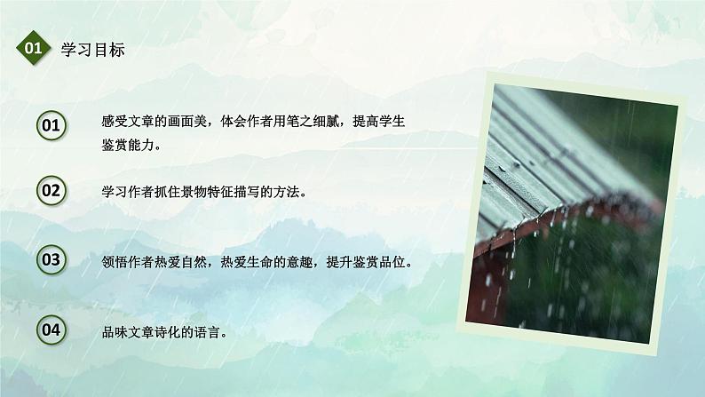 第3课《雨的四季》课件（共18张PPT）2021—2022学年部编版语文七年级上册第4页