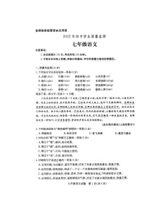 山东省枣庄市峄城区2021-2022学年七年级下学期期末语文试卷（无答案）