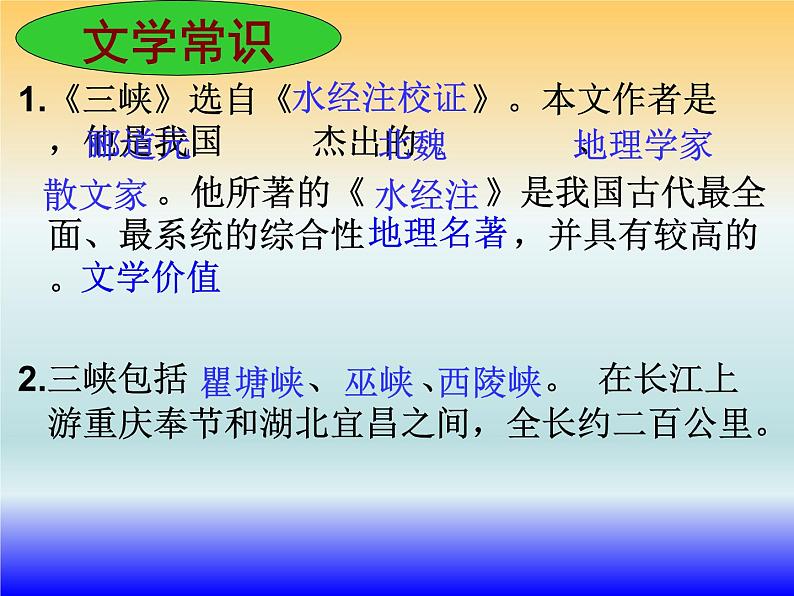 《三峡》复习课件 -2022年中考语文文言文专题复习第3页