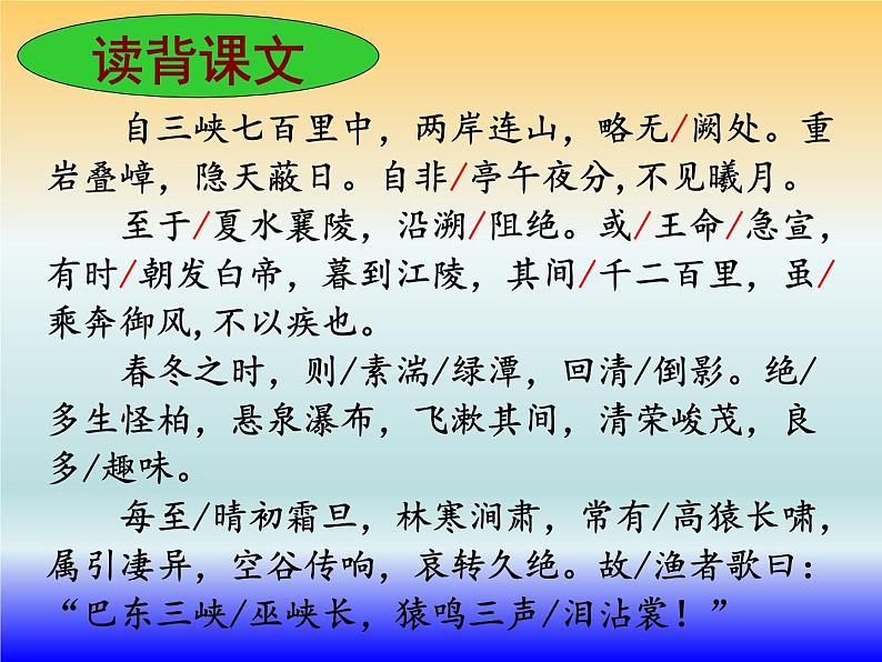 《三峡》复习课件 -2022年中考语文文言文专题复习第4页