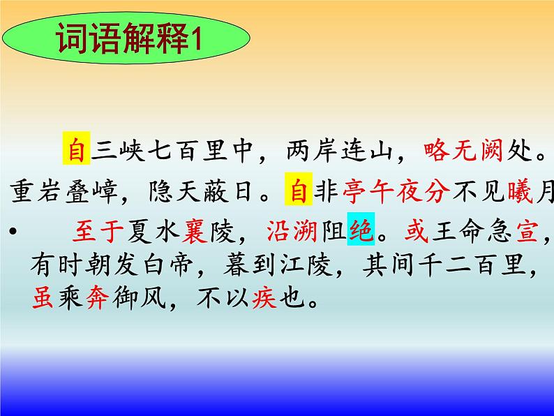 《三峡》复习课件 -2022年中考语文文言文专题复习第5页