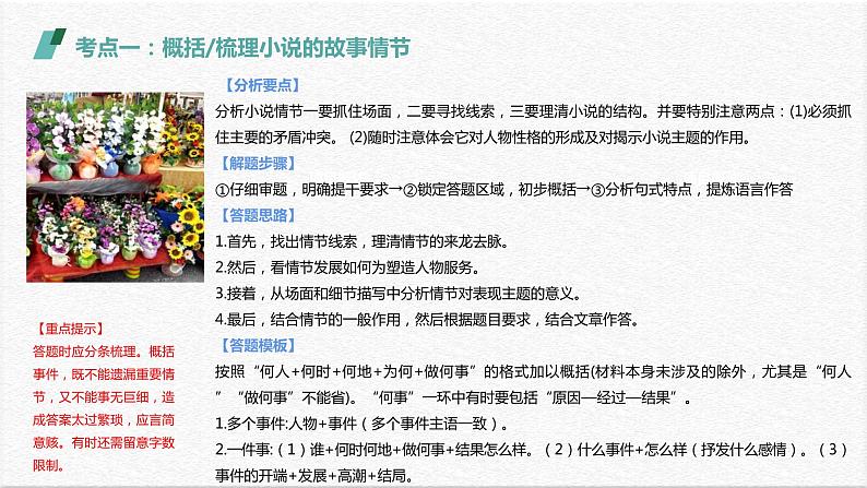 2022年中考复习：小说阅读知识点归纳总结 课件（22张PPT）第8页