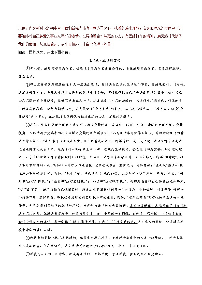 专题09 现代文阅读：议论文阅读(提升训练)(解析版)第3页