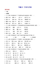 专题01 字音与字形含解析版