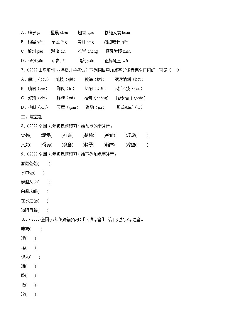 专题01 字音与字形含解析版02