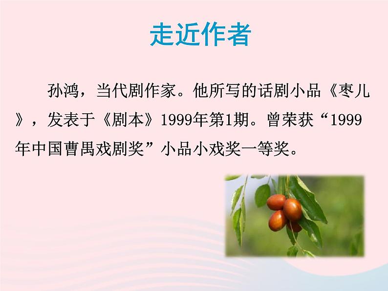 人教版九年级语文下册第5单元第19课枣儿2课件04