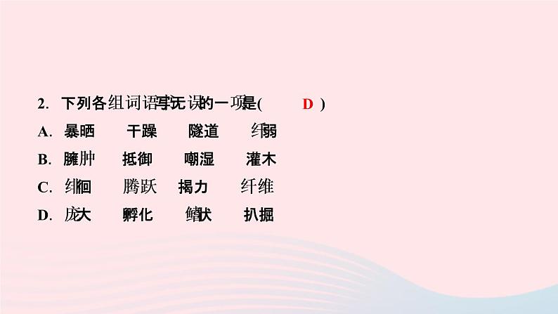 人教版八年级语文上册第5单元20蝉作业课件04