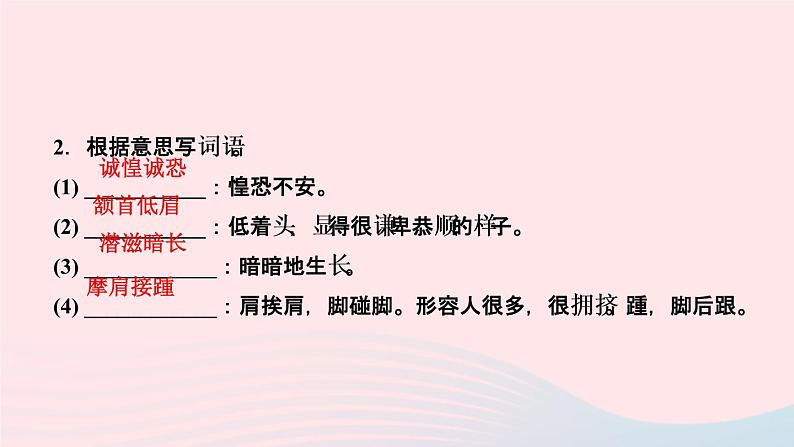 人教版八年级语文上册期末专题复习2词语的理解与运用作业课件04