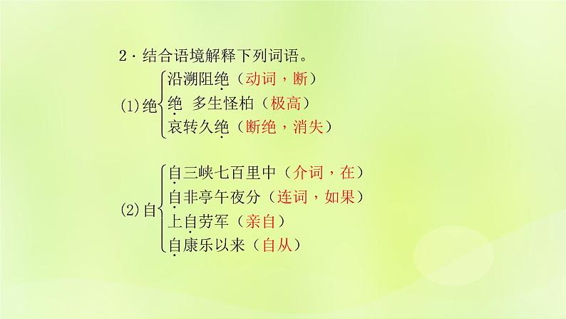 人教版八年级语文上册期末专题复习6文言文基础训练课件04