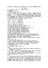 山东省济宁市微山县2021-2022学年八年级下学期期末考试语文试题（无答案）