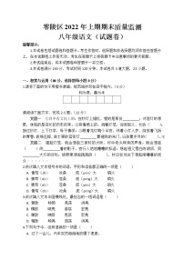 湖南省永州市零陵区2021-2022学年八年级第二学期期末语文试卷（含答案）
