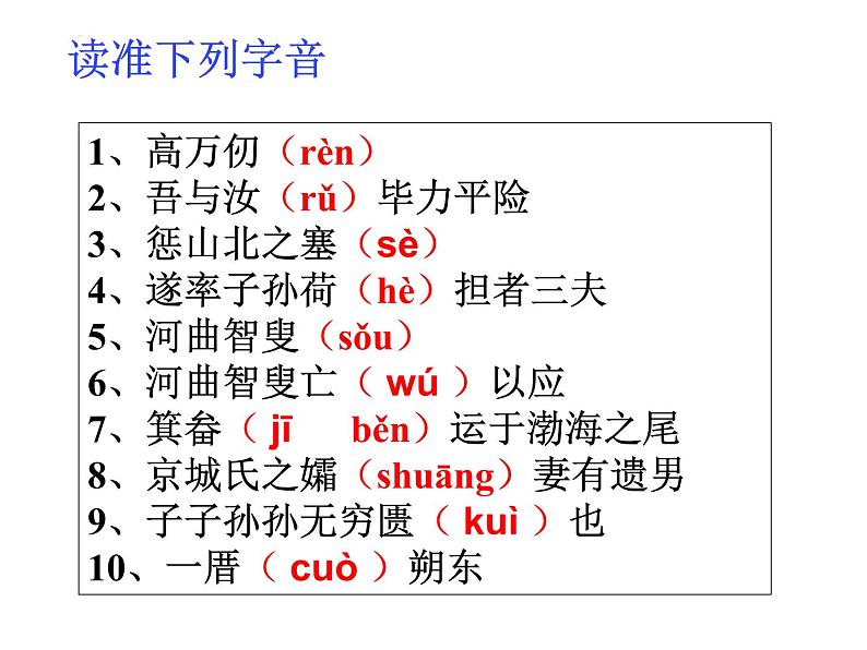 第24课《愚公移山》课件（共29张PPT）+2022—2023学年部编版说下嘛语文八年级上册第4页