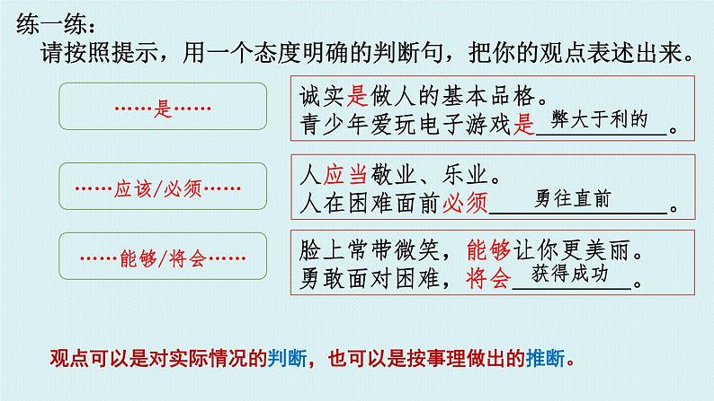 初中语文 统编版 九年级上册 第二单元写作《观点要明确》  课件07