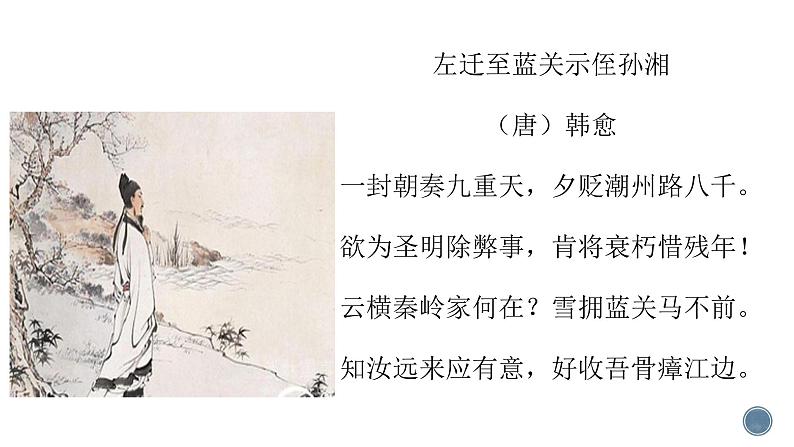 初中语文 统编版 九年级上  《左迁至蓝关示侄孙湘》 课件第4页