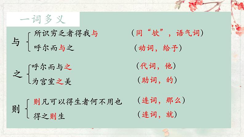 初中语文 统编版 九年级下 第三单元《鱼我所欲也》第二课时 课件第5页