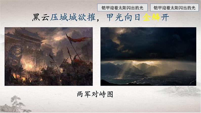 初中 初二 语文《雁门太守行》 公开课 课件第7页