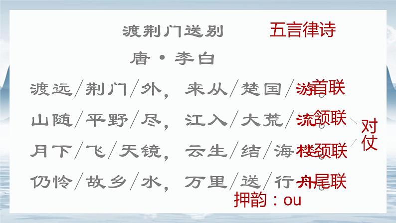 初中 初二 语文《渡荆门送别》课件第8页