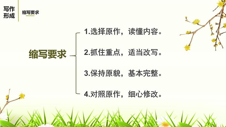 部编语文九年级上学期第四单元写作《学习缩写》课件第5页