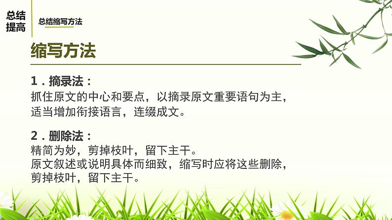 部编语文九年级上学期第四单元写作《学习缩写》课件第6页