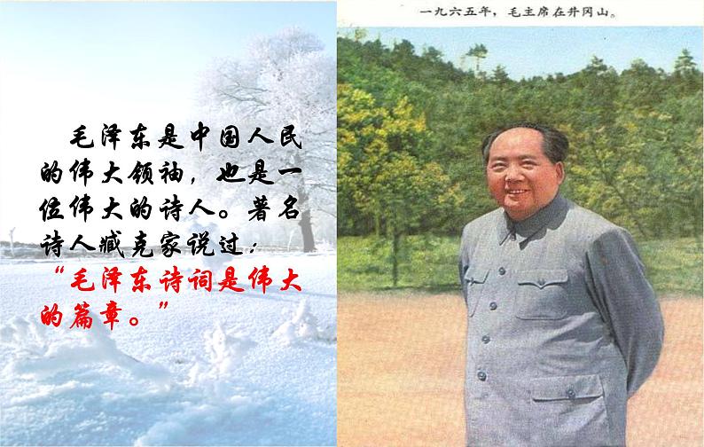 部编版九年级语文上册1《沁园春.雪》优质课件4第1页