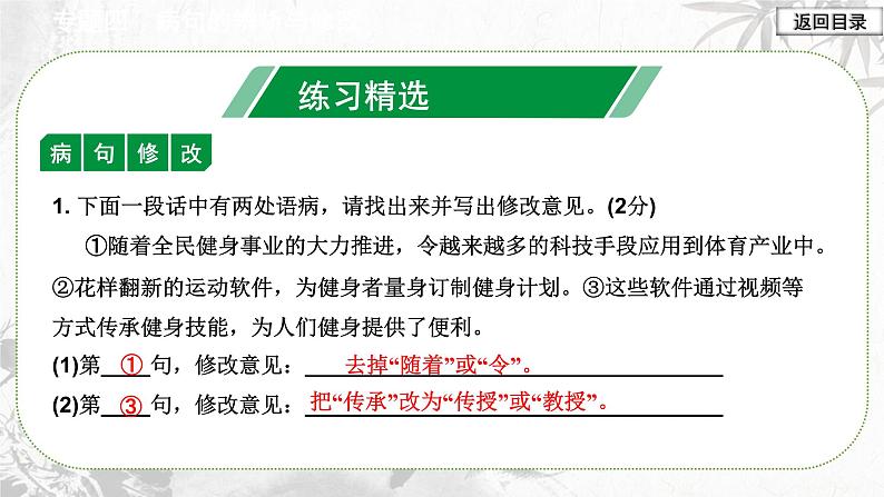 第11讲 【基础】病句辨析与修改 课件02