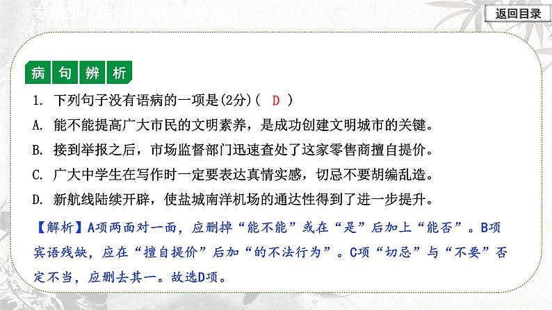 第11讲 【基础】病句辨析与修改 课件06