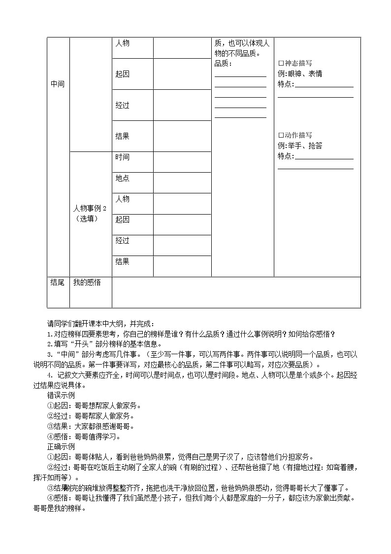 第13讲 【作文】抓特点，写人物  教师版 教案03