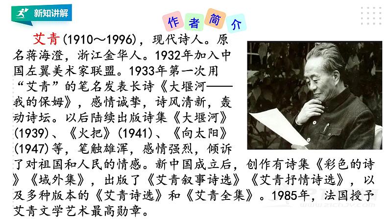 部编版九年级语文上册--第一单元名著导读《艾青诗选》第3页