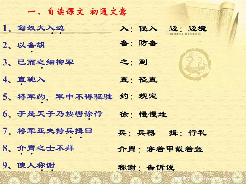 部编版八年级语文上册-25《周亚夫军细柳》课件1第4页