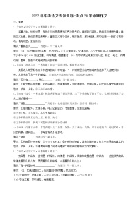2023年中考语文专项训练-考点20半命题作文 真题汇编