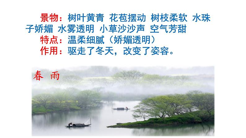 第3课《雨的四季》课件（共23张PPT）2022—2023学年部编版语文七年级上册第8页