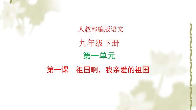 部编版语文九年级下册 教学课件_祖国啊，我亲爱的祖国301