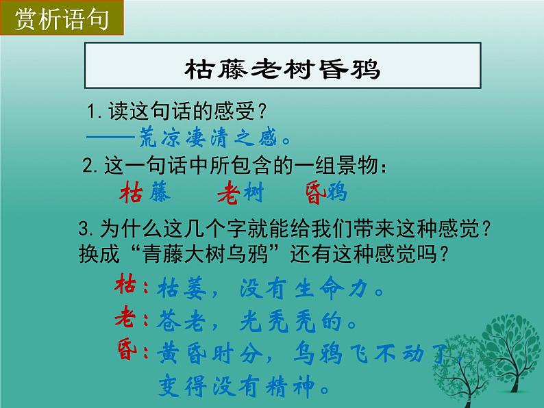 部编版七年级语文上册--4.4《天净沙秋思》课件4第8页