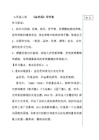 人教部编版七年级上册第二单元7* 散文诗两首（金色花、荷叶母亲）金色花导学案及答案