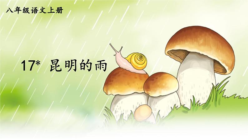 2022年人教部编版八年级上册17 昆明的雨课件02