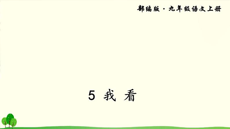 2022年人教部编版九年级上册5 我看课件03