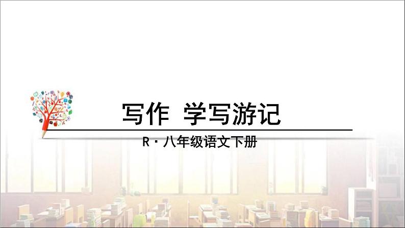 2022年人教部编版语文八年级下册写作 学写游记课件第1页